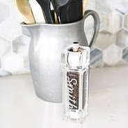clear dual salt & pepper mill with utensils