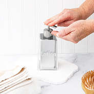 lotion dispenser in bathroom