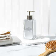 lotion dispenser with brush and towel