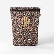 monogrammed cheetah ditty bag