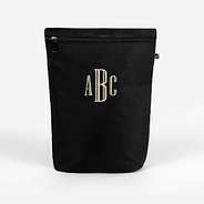 Monogrammed Ditty Bag in Black