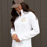 Monogrammed Pullover Sweatshirt in White