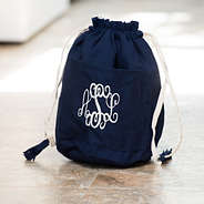 navy blue Monogrammed Essential Ditty Bag