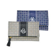 Monogrammed Spencer Foldover Clutches