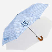 Monogrammed Umbrella in Blue Shells