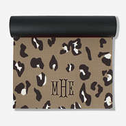 Monogrammed Yoga Mat in Leopard