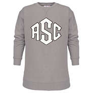 monogrammed letterman sweatshirt