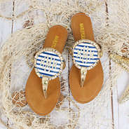 navy and white striped extra discs for embroidered sandals