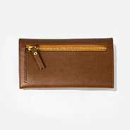 Sophisticated leather wallet with zip pockets
