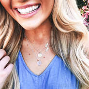 monogrammed pineapple necklaces selfie