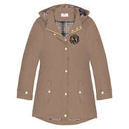 monogrammed rain jacket in khaki
