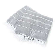 Monogrammed Turkish Towel, trendy towels, gray towel with tassels