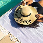 Trendy Monogrammed Turkish Towel