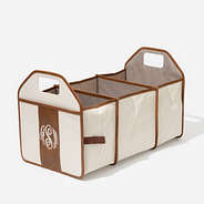 Monogrammed Trunk Organizer in Ivory