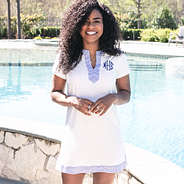 seersucker cover up at the pool