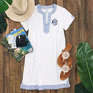 seersucker cover up ootd