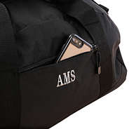 Detail Shot of Zipper Pocket on Duffel Bag