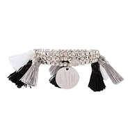 Silver Tassel Bracelet Set