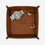 Personalized Leather Valet Tray - updated