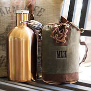 copper growler rustic tote bag