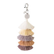 Monogrammed Ombre Keychain in Natural