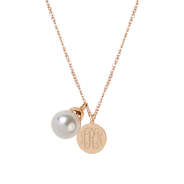 rose gold personalized pearl necklace