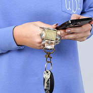 aztec lanyard held with keys