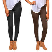 black and brown reversible ponte leggings