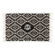 monogrammed door mat in black