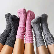 trio slouch socks picture in studio