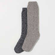 Pack of Duck Boot Socks in Black & Brown