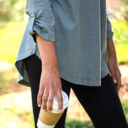 rustic tunic showing sleeve and tunic length