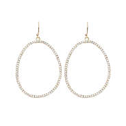 Pave Dangle Earrings in Gold