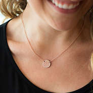 rose gold circle necklace