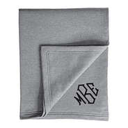personalized gray sweatshirt blanket