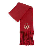 super soft fringe scarf in red