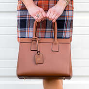brown sophie handbag in hands 2025