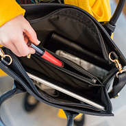 inside of monogrammed sophie handbag open