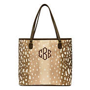 monogrammed deer tote