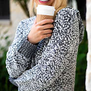 fuzzy popcorn tunic pullover sweatshirt