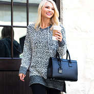 fuzzy hooded pulover tunic