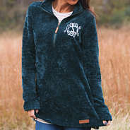 monogrammed chenille pullover tunic with layering tee tunic underneath