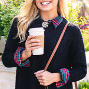 collared layering tunic under black sweater