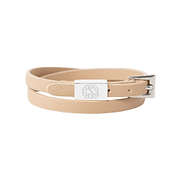 monogrammed wrap bracelet in tan