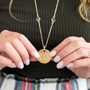 personalized gold monogram necklace