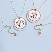 personalized pearl disc necklaces