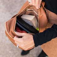 inside of monogrammed mini backpack