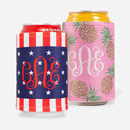 monogrammed drink insulator - americana and pineapple