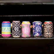 monogrammed koolies in various patterns