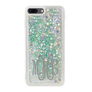 monogrammed glitter phone case in mint for iphone 7 or 8 plus